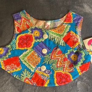 Vibrant Color Cotton  Crop Top- NWT